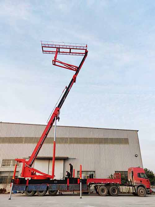 安徽的客戶定制舉升18.5米的高空重型升降平臺(tái)